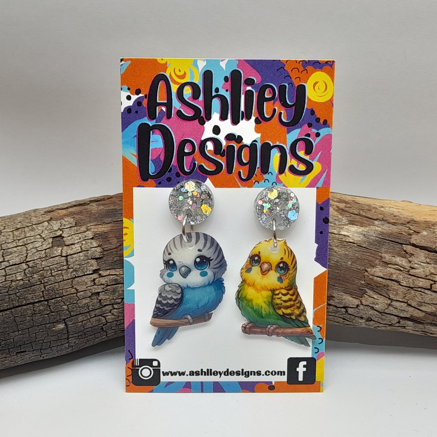 Budgie Dangle Earrings
