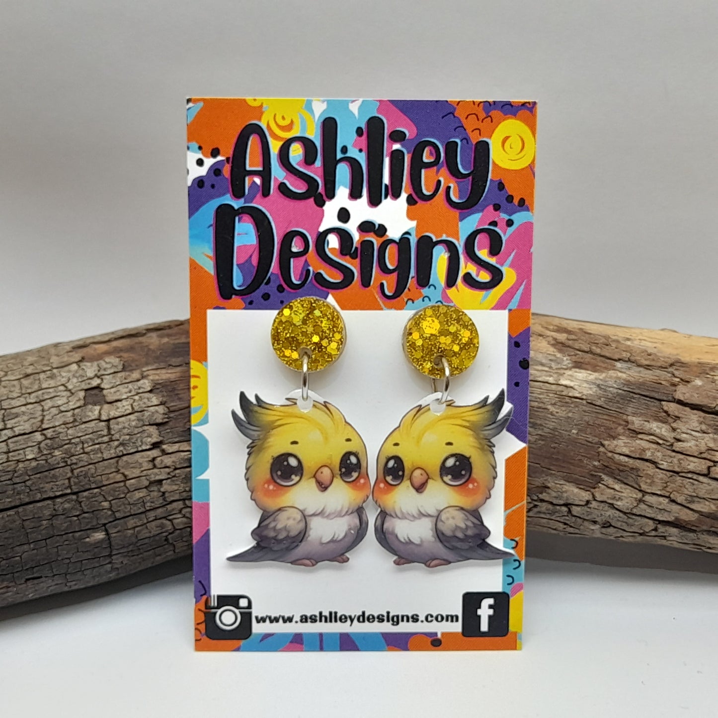 Cockatiel Dangle Earrings