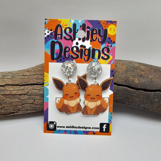 Eevee Evolution Pokemon Dangle Earrings