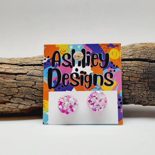 Large Fireworks Glitter Studs