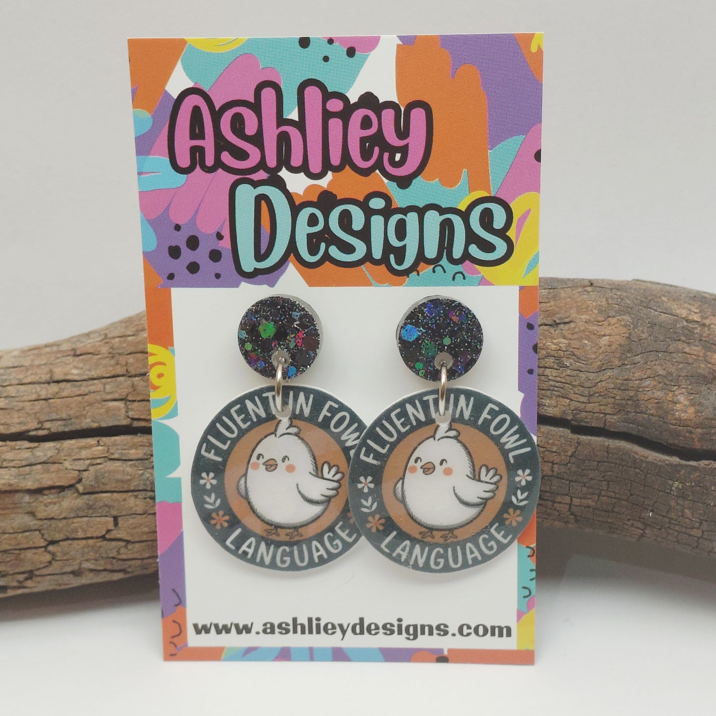Fluent In Fowl Language Dangle Earrings