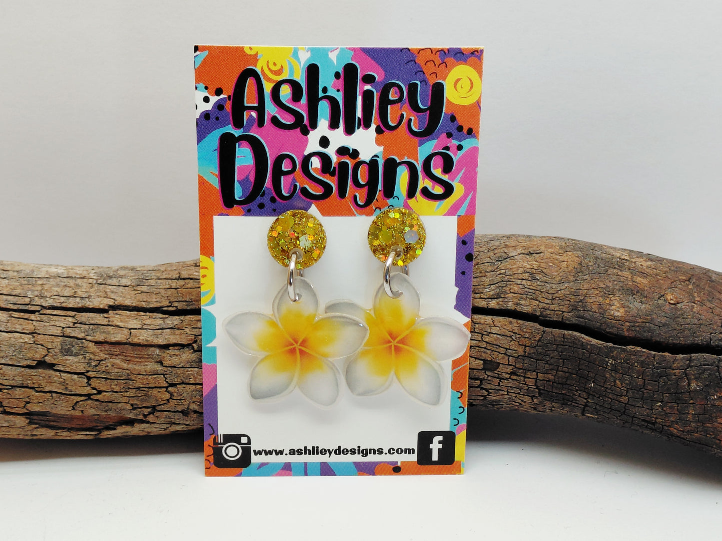 Frangipani Dangle Earrings