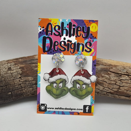 Grinch Dangle Earrings
