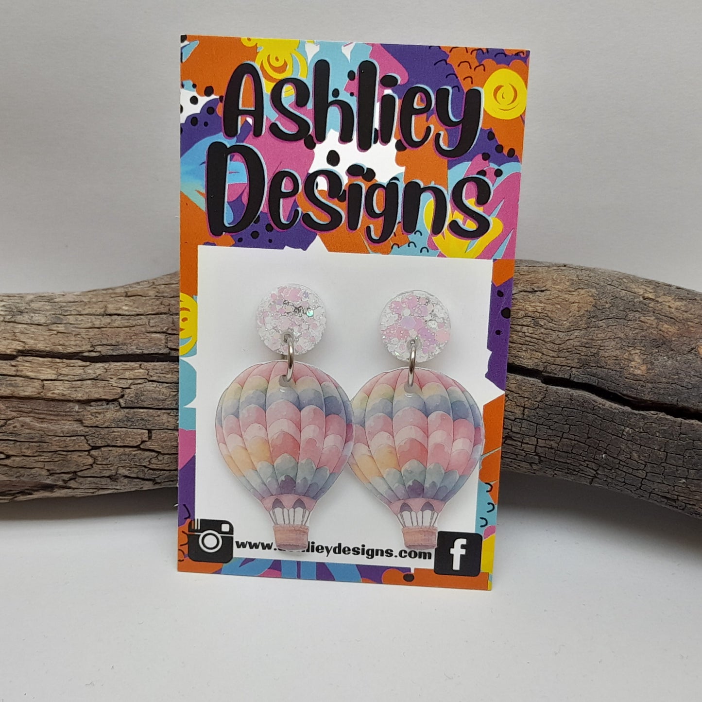 Hot Air Balloon Dangle Earrings