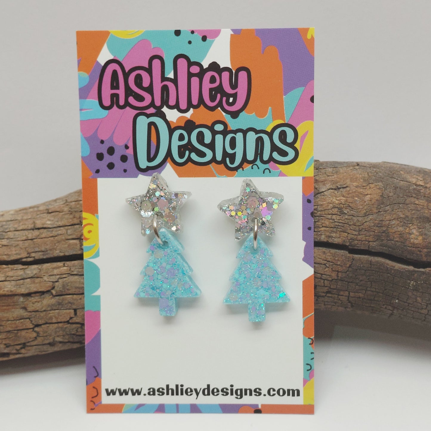 Christmas Tree Dangle Earrings