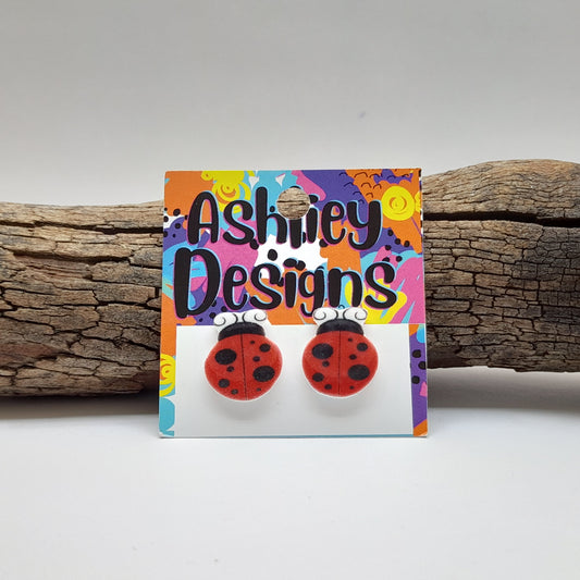 Lady Bug Studs