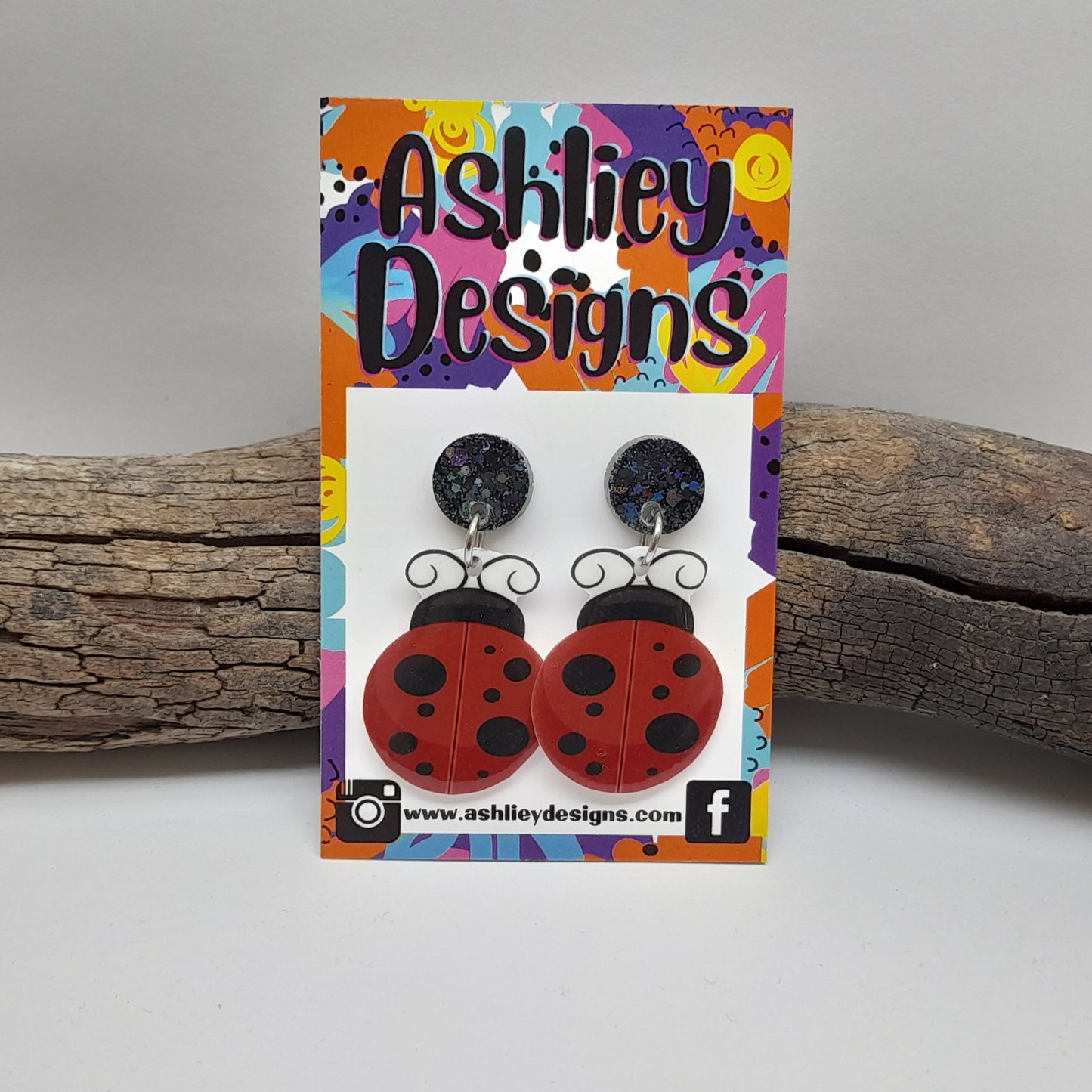 Lady Bug Dangle Earrings