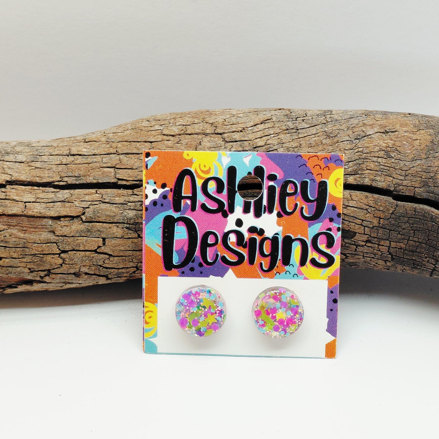 Large Cover Me In Sunshine Glitter Studs