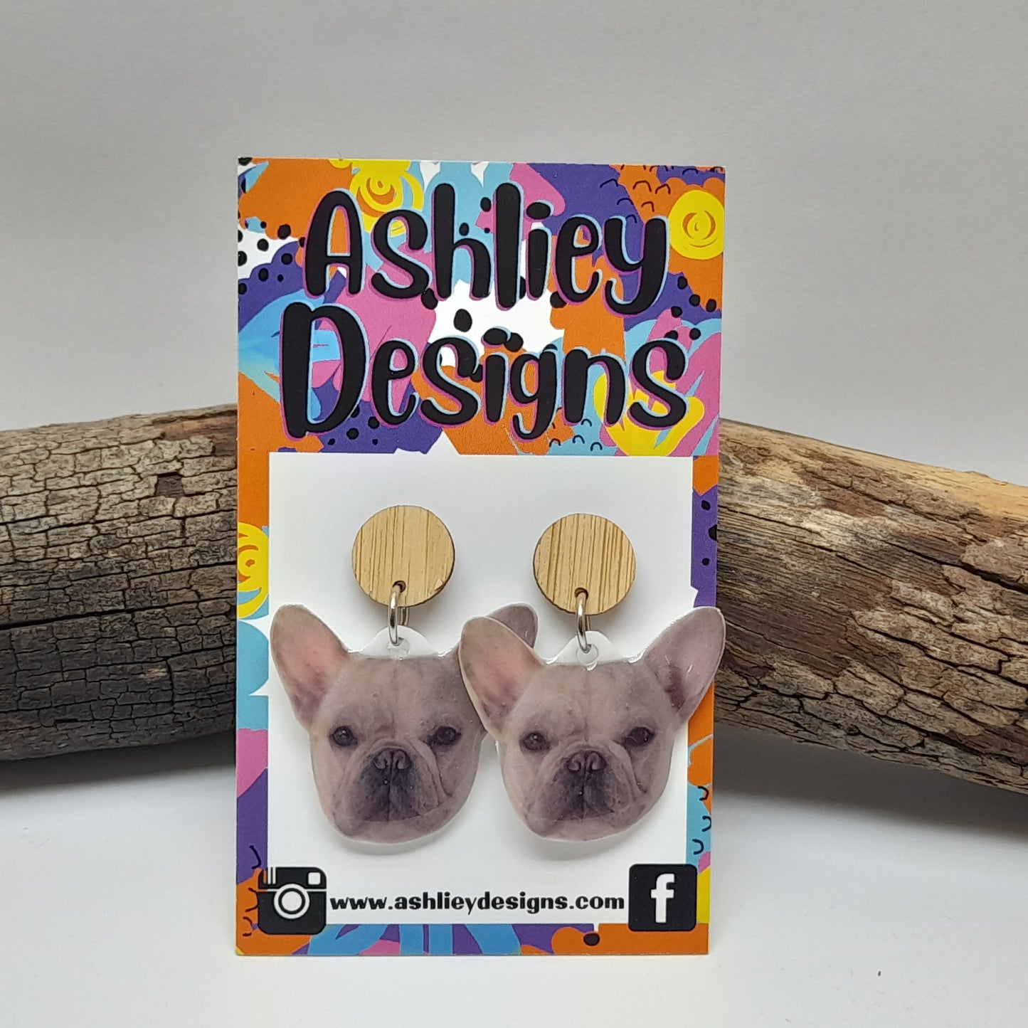 French Bulldog Dangle Earrings