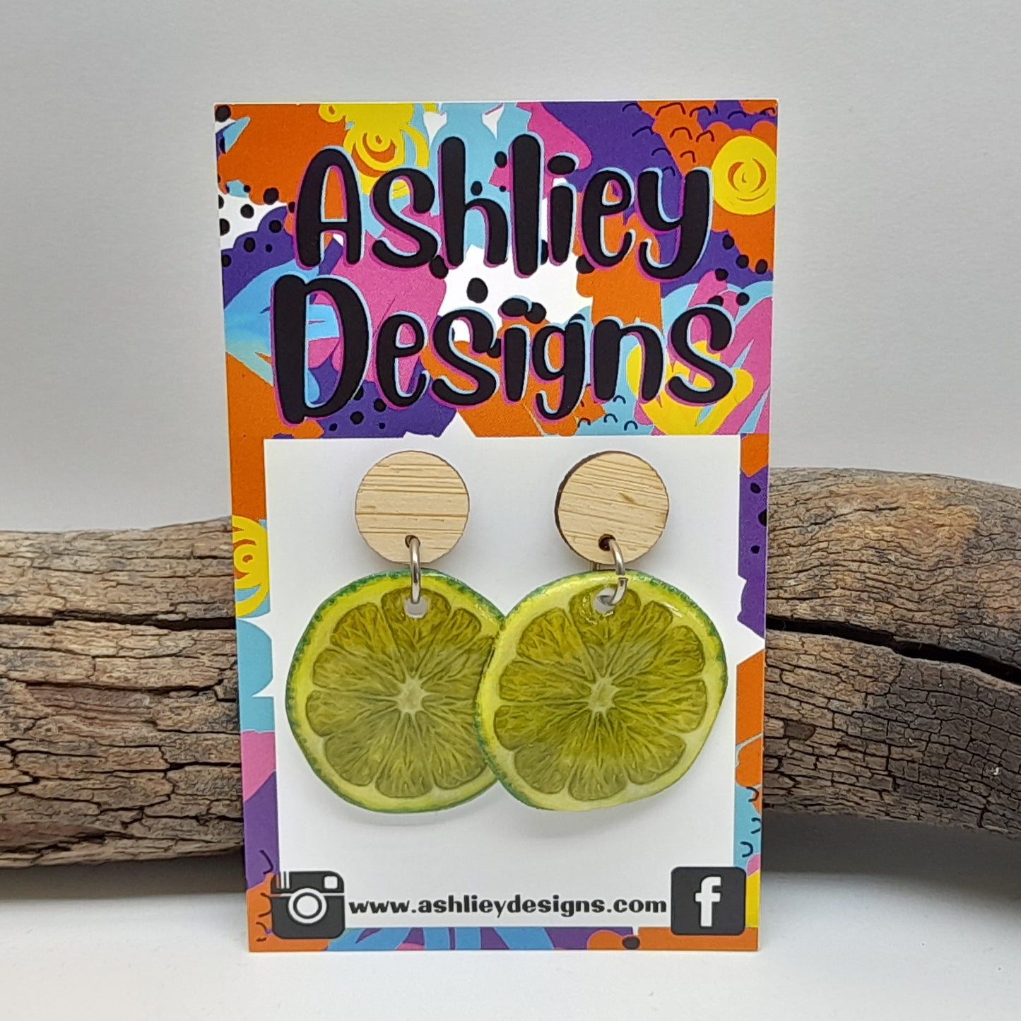 Lime Slice Dangle Earrings