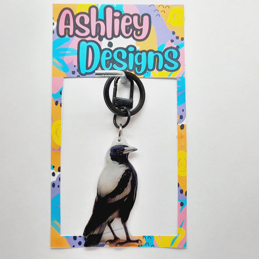 Magpie Keyring/Bag Tag