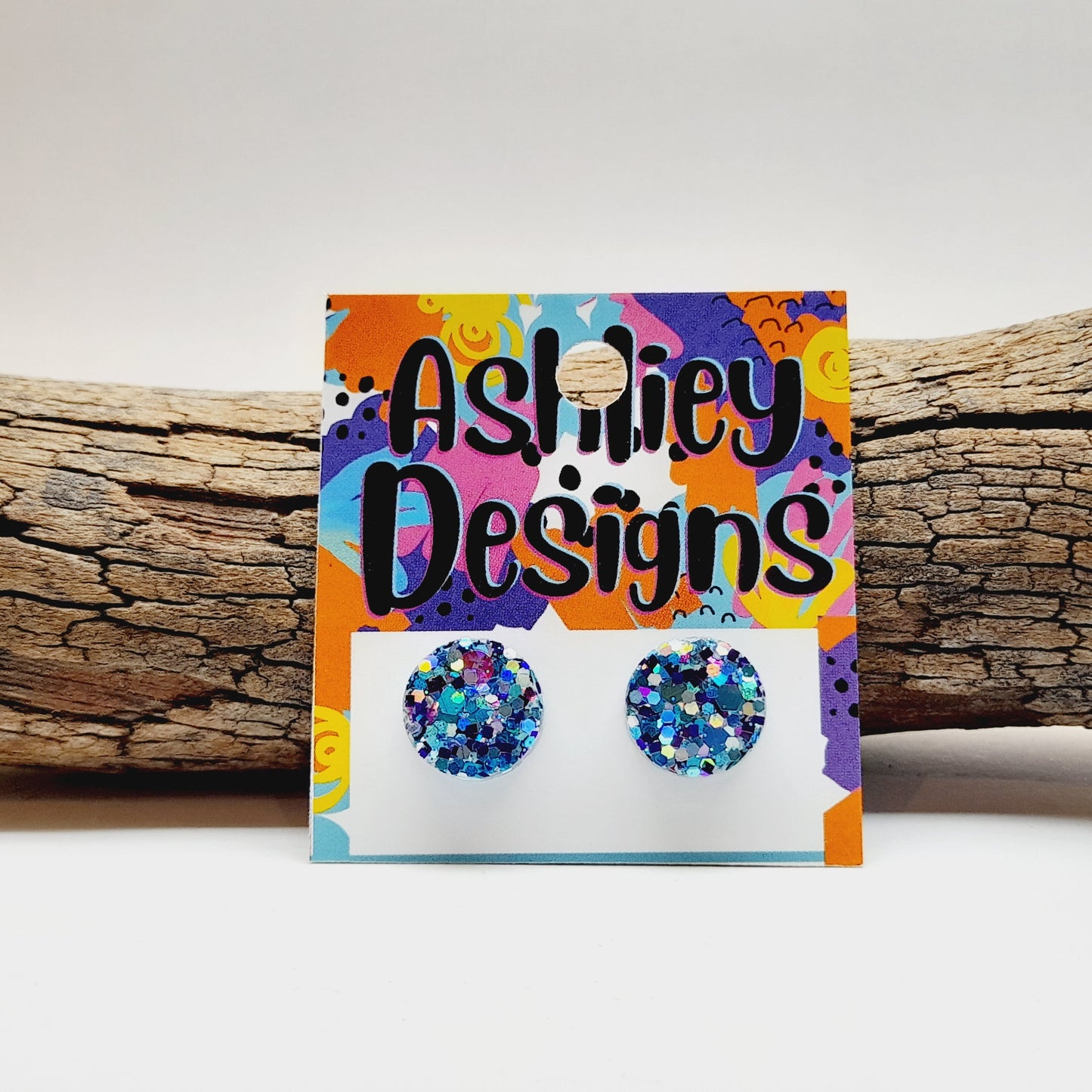 Large Mermaid Glitter Studs