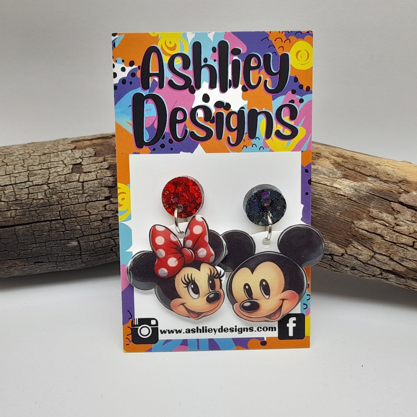 Mickey/Minnie Mouse Dangle Earrings