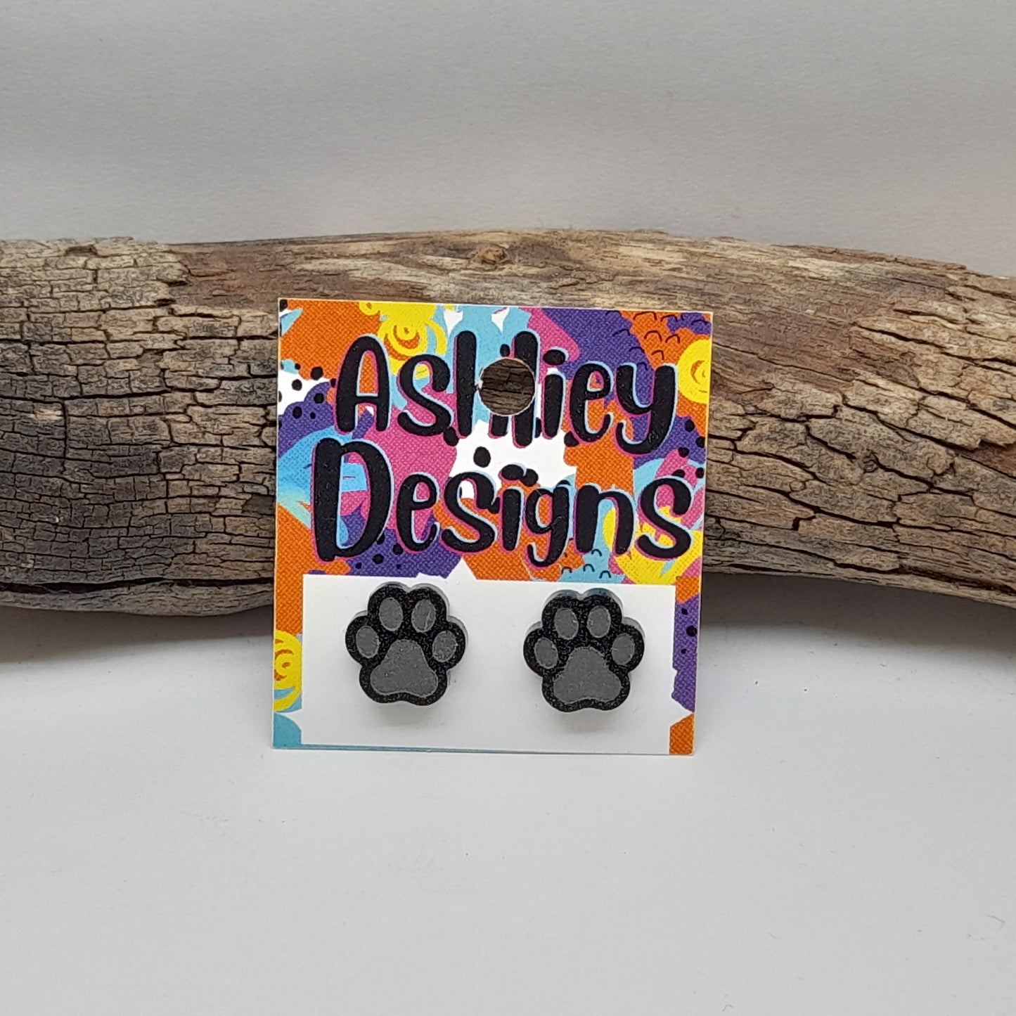 Paw Print Studs