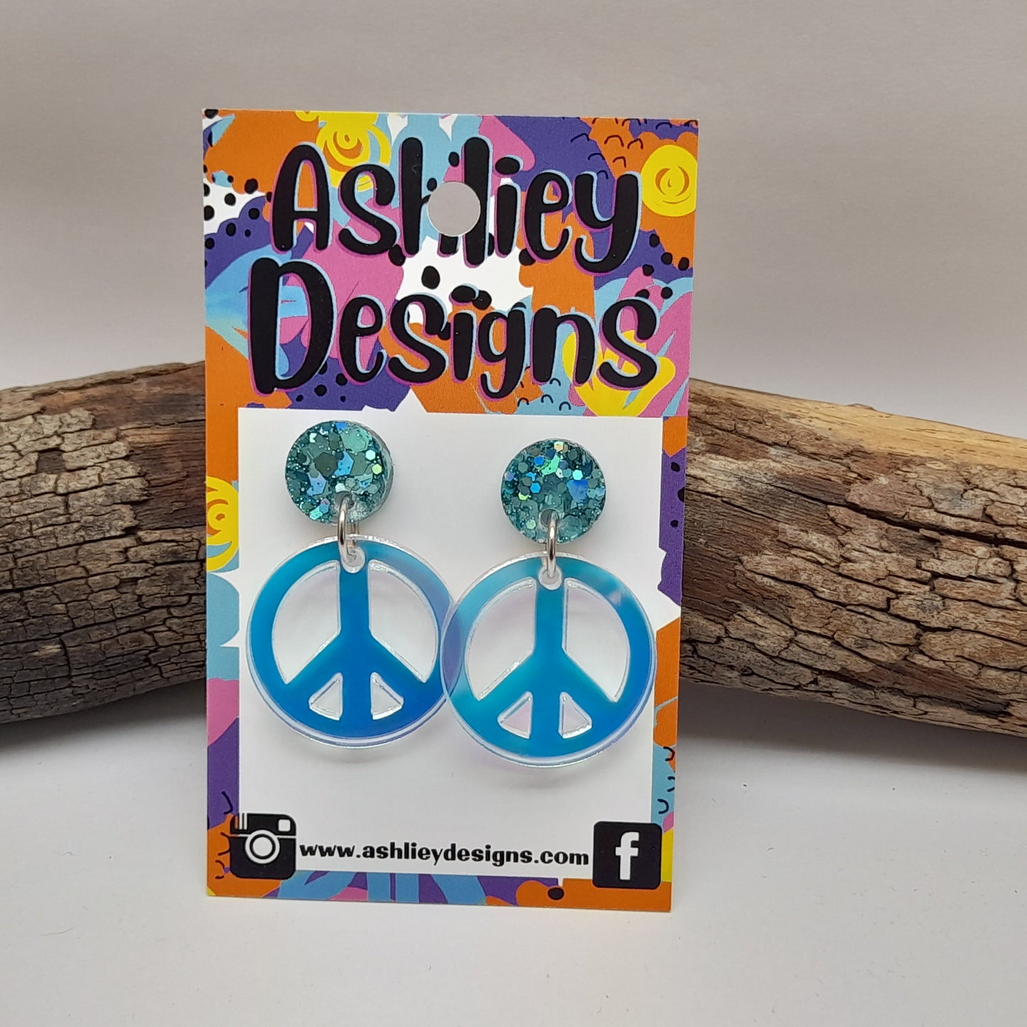 Peace Sign Dangle Earrings