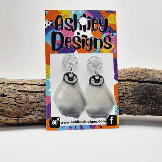 Penguin Dangle Earrings