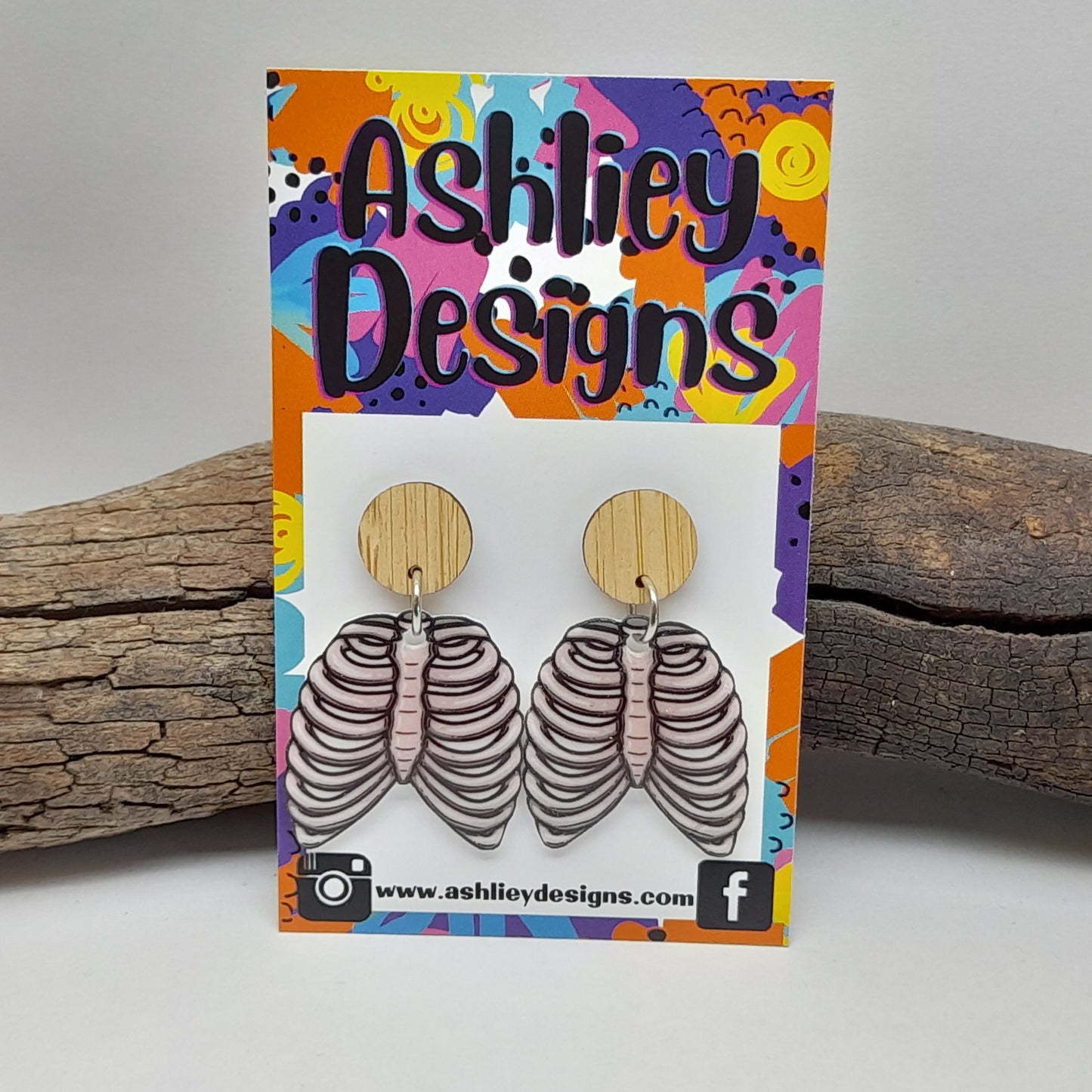 Rib Cage Dangle Earrings