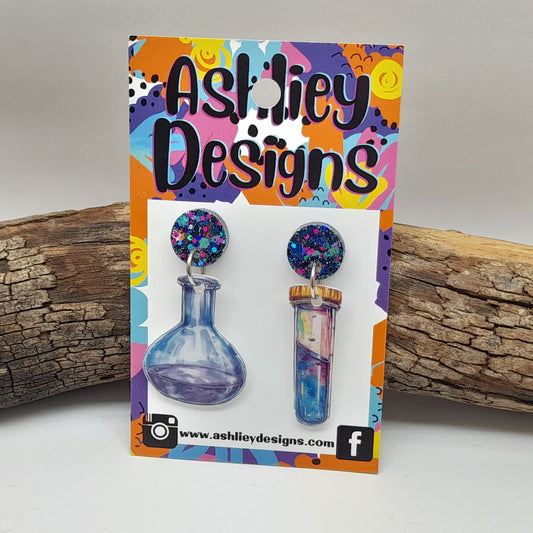 Science Dangle Earrings