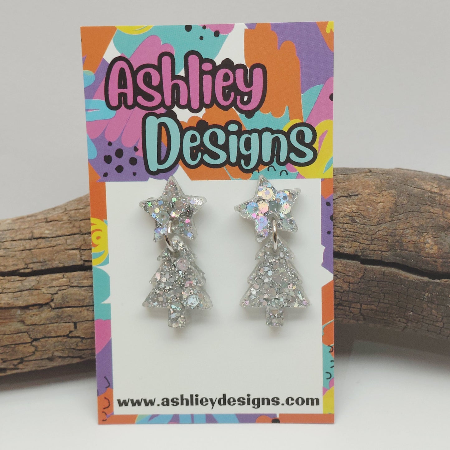 Christmas Tree Dangle Earrings