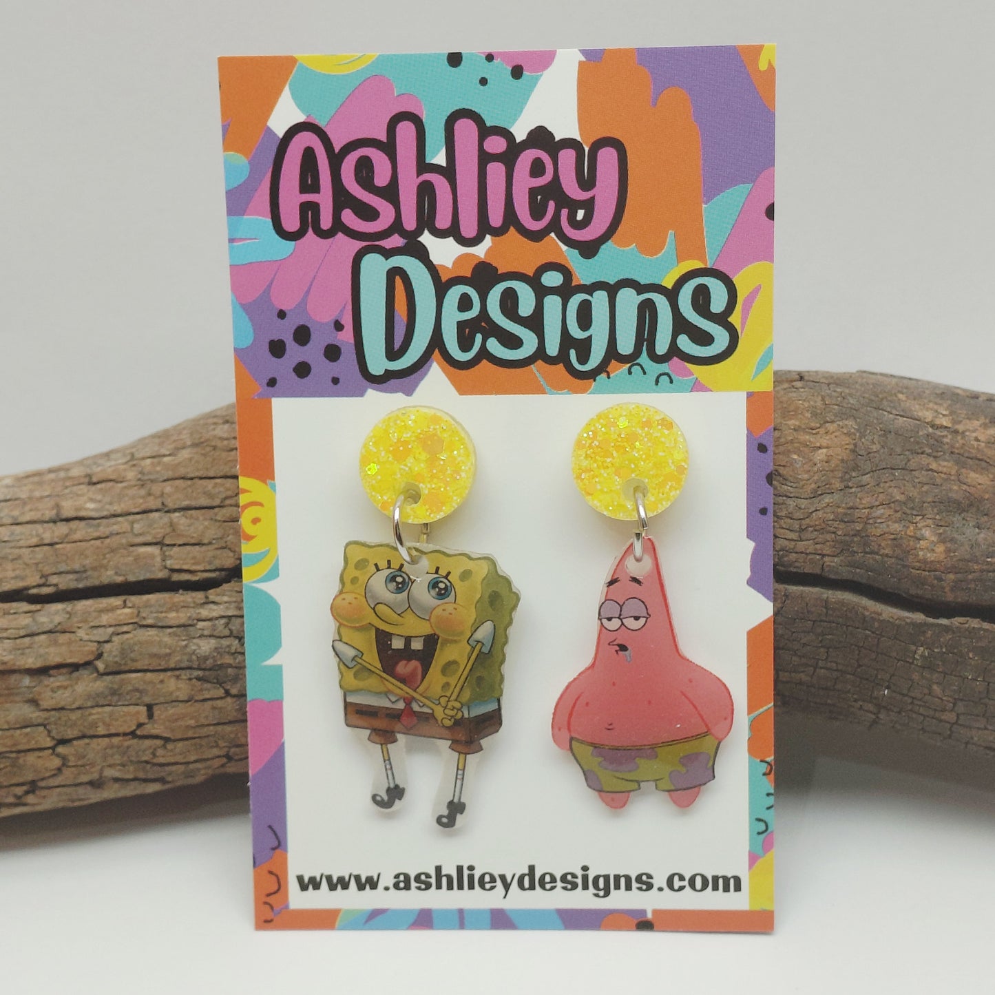 Sponge Bob/Patrick Dangle Earrings