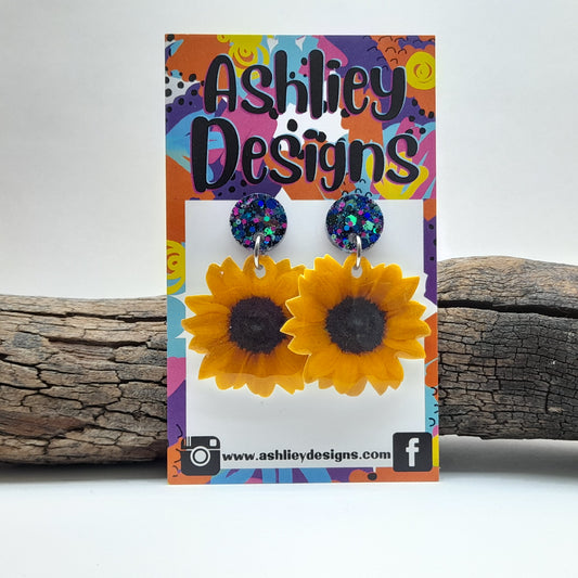 Sunflower Dangle Earrings