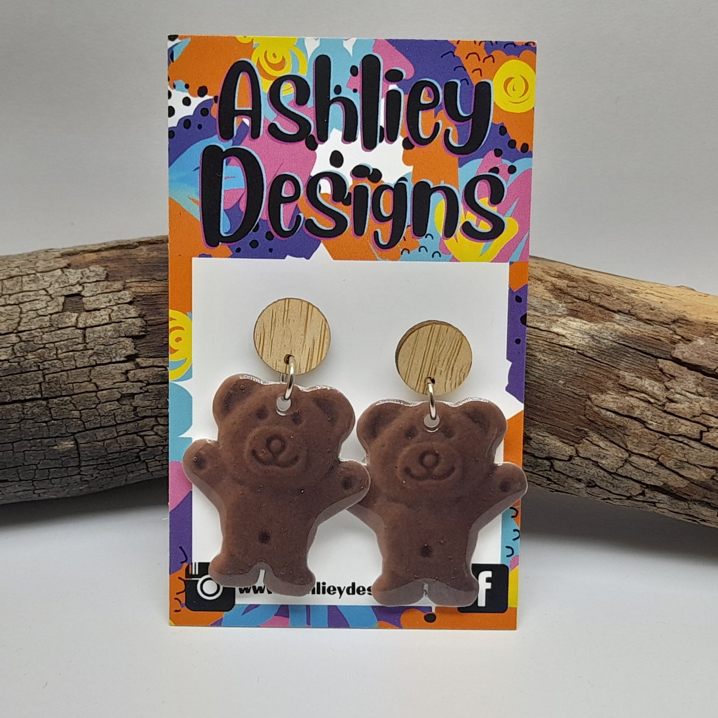 Tiny Teddy Dangle Earrings