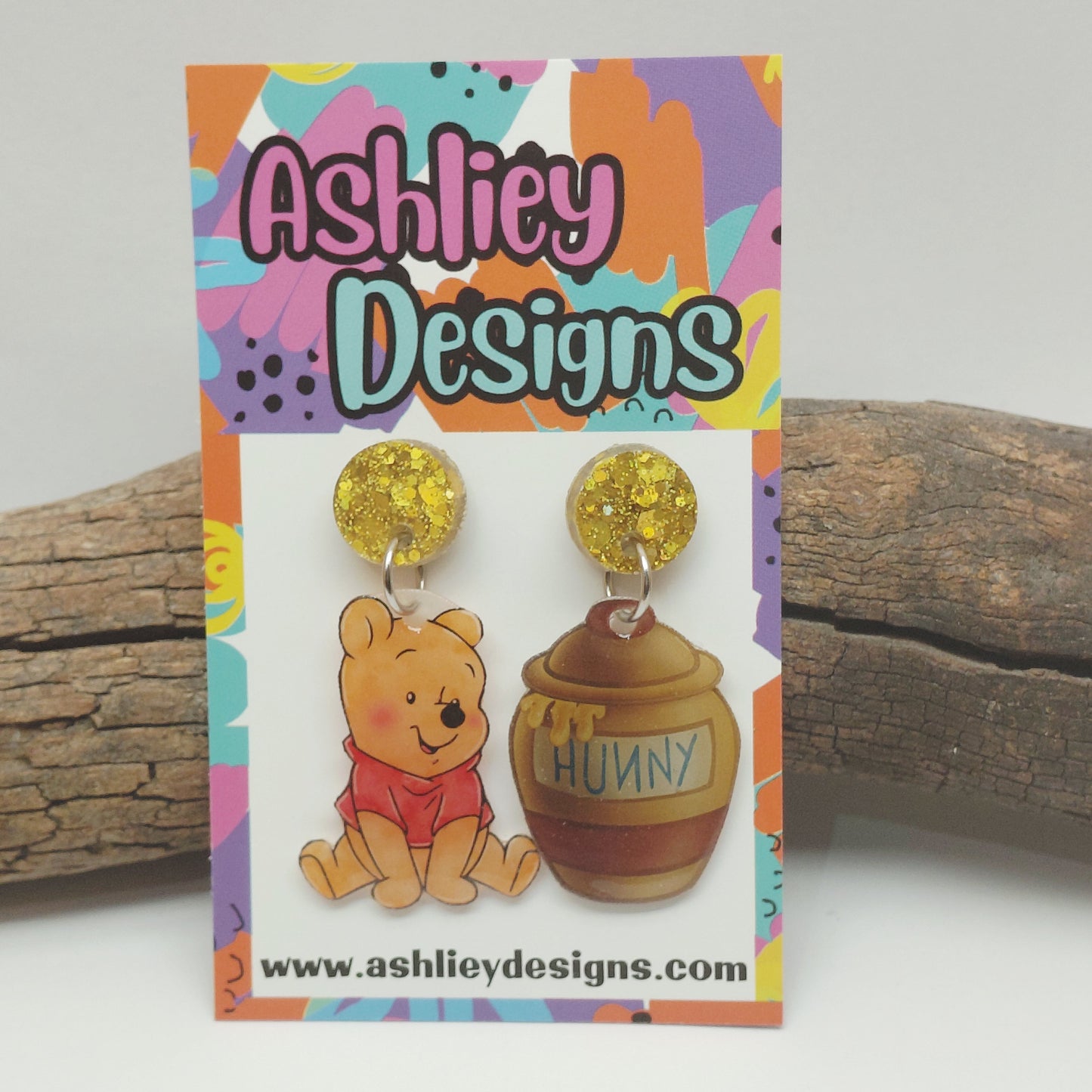 Winnie The Pooh Dangle Earrings