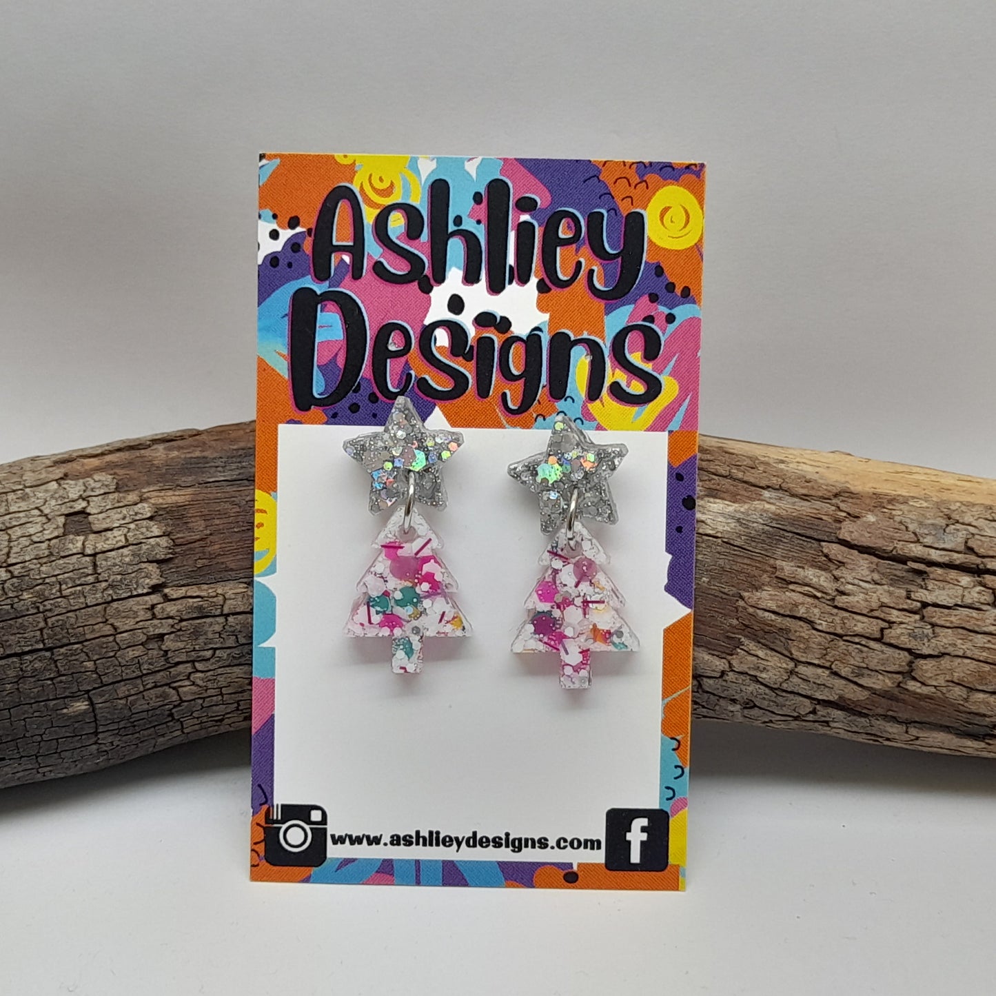 Christmas Tree Dangle Earrings