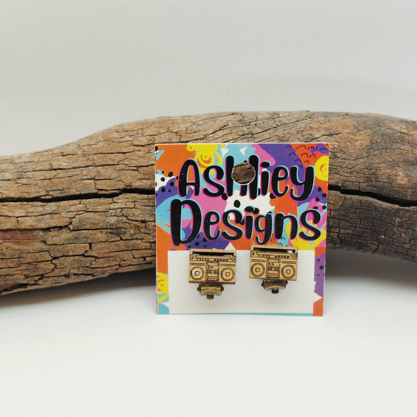 Wood Boom Box Clip-ons