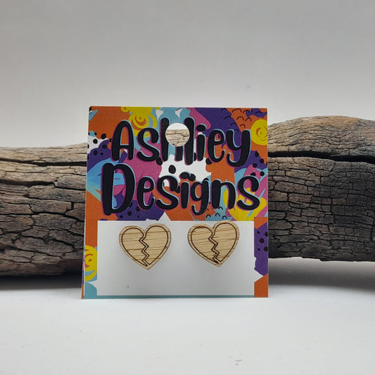 Broken Heart Studs