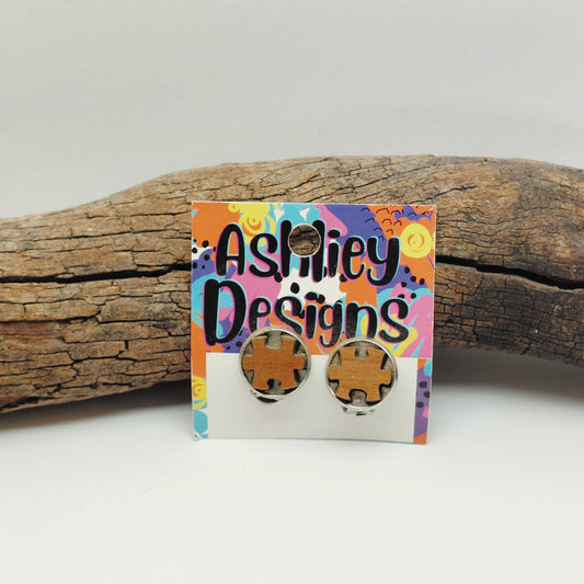 Wood Puzzle Piece Clip-ons