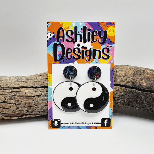 Ying Yang Dangle Earrings